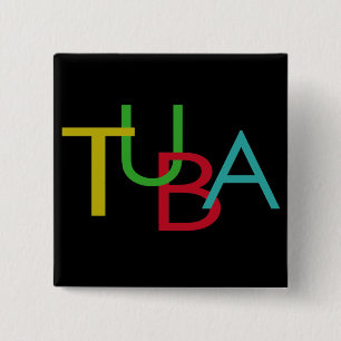 TUBA Letters Pinback Button