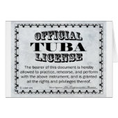 Tuba License (Front Horizontal)