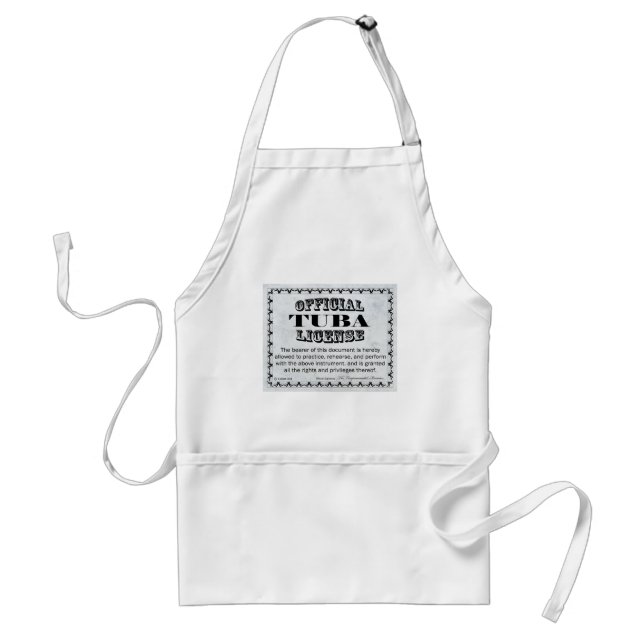 Tuba License Adult Apron (Front)