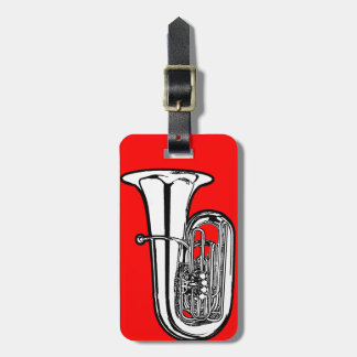 Tuba Luggage Tag with Leather Strap