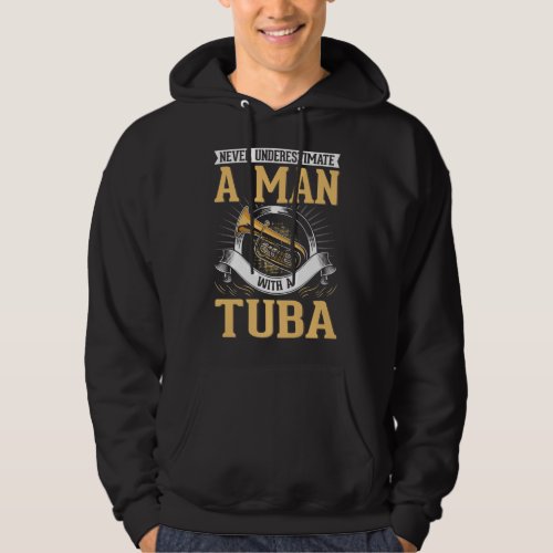 Tuba Man Tuba Player Premium  Hoodie