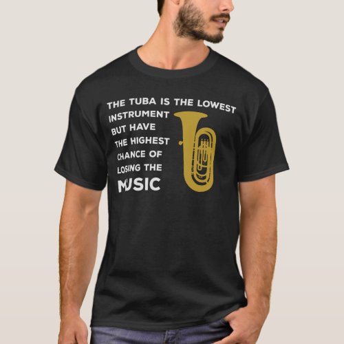 Tuba Marching Band Player Musical Instrument T_Shirt