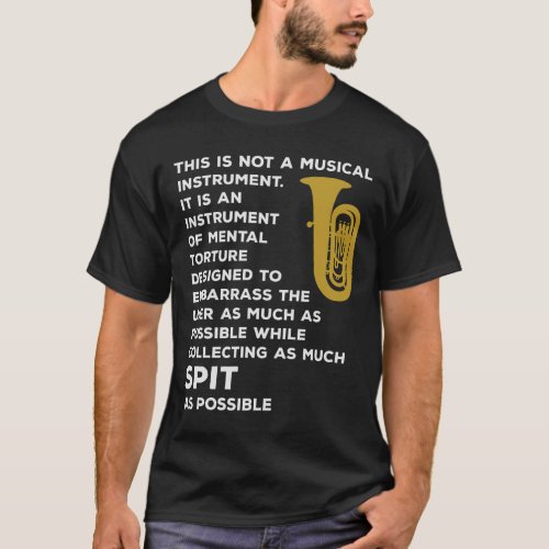 Tuba Marching Band Player Musical Instrument T_Shirt