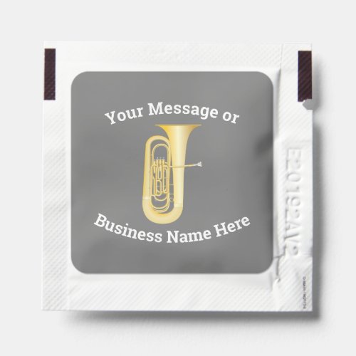 Tuba Music Band Message Logo Name Business Hand Sanitizer Packet