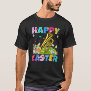 Tuba Music Lover Happy Easter Funny Tuba Easter Su T-Shirt