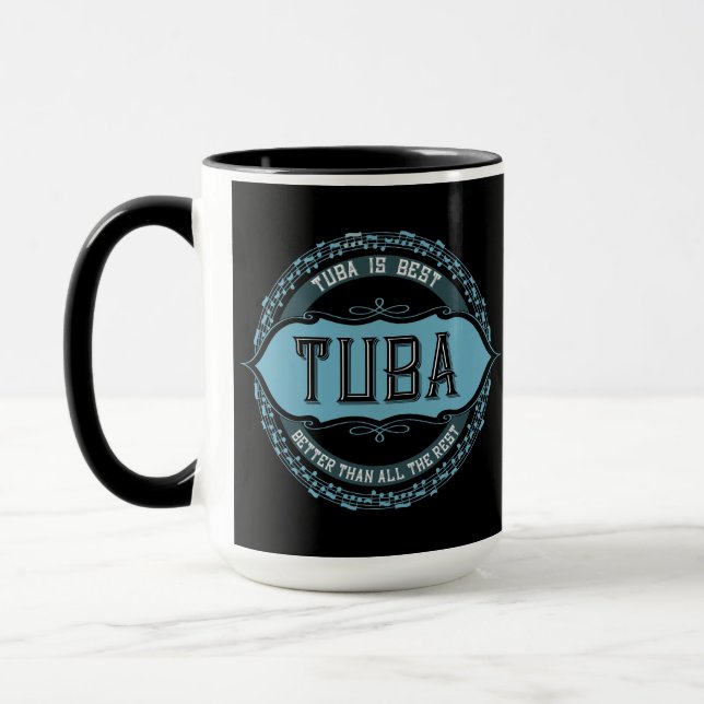 Tuba Music Note Circle Mug (Left)