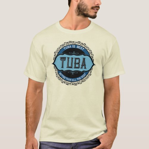 Tuba Music Note Circle T_Shirt