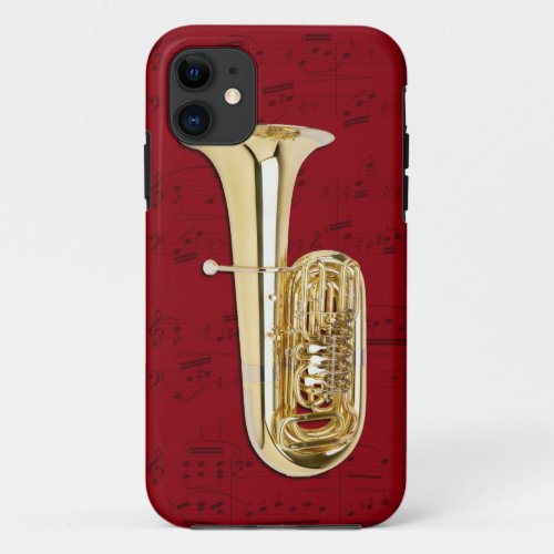 Tuba  music phone case Pick color iPhone 11 Case