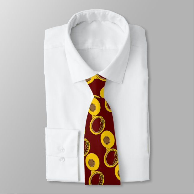 Tuba Musical Instrument Neck Tie (Tied)
