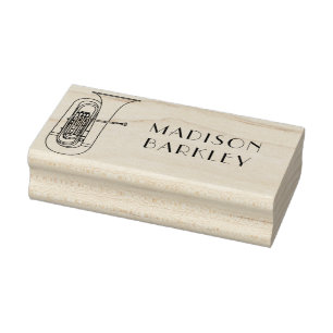 Tuba Musician Band Teacher Rubber Stamp