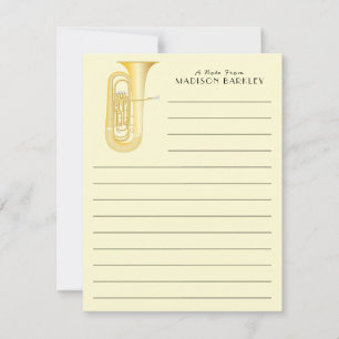 Tuba Musician Band Teacher Thank You Card