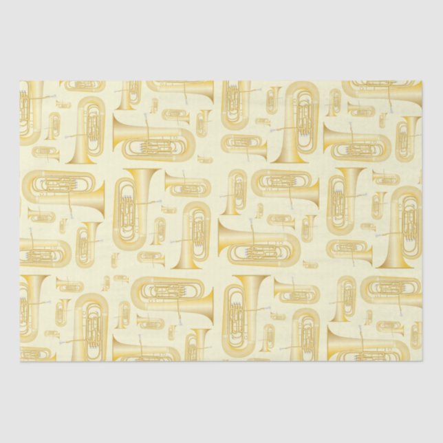 Tuba Musician Band Teacher Tissue Paper (Front)