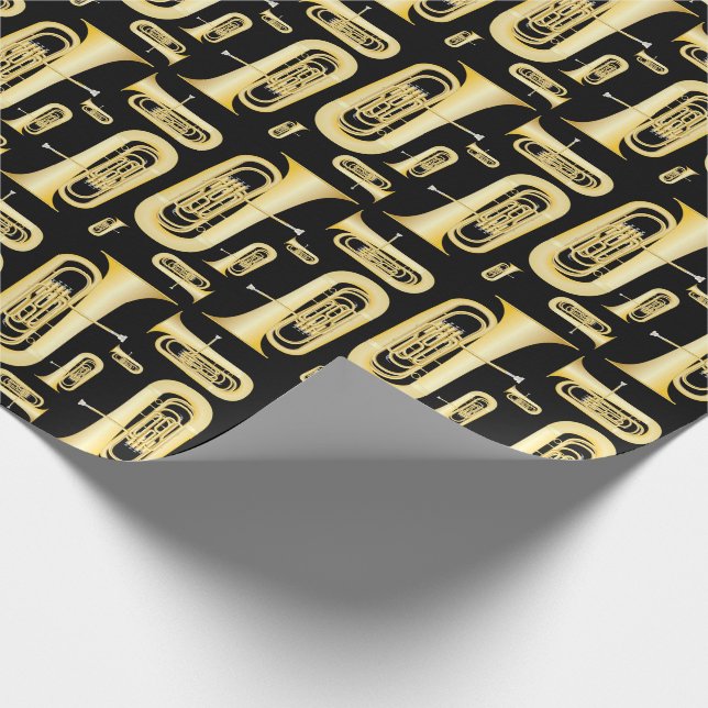 Tuba Musician Band Teacher Wrapping Paper (Corner)