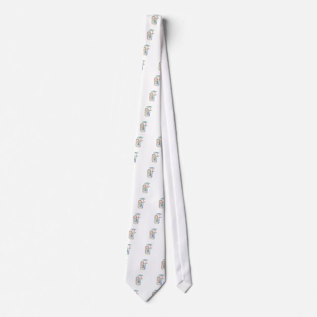 Tuba Outline Neck Tie (Front)