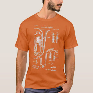 Tuba Patent Graphic Blueprint T-Shirt
