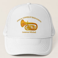 Tuba Player High School Band Gold Personalized