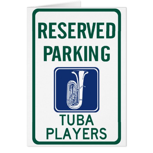 Tuba Players Parking Cards (Front)