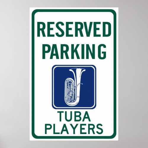 Tuba Players Parking Poster