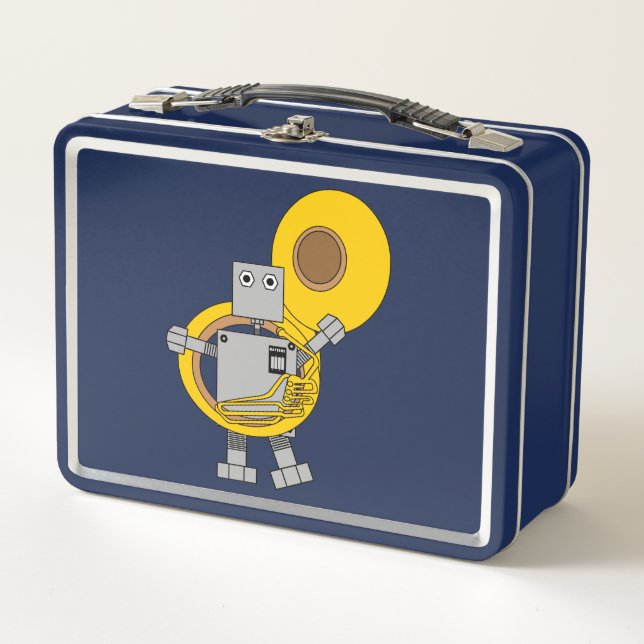 Tuba Robot Metal Lunch Box (Front)