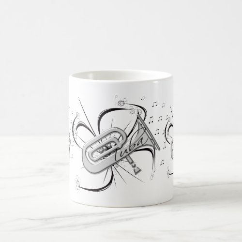 Tuba Silver and Notes Coffee Mug