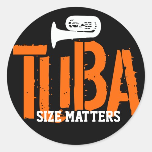 TUBA Size Matters Round Sticker