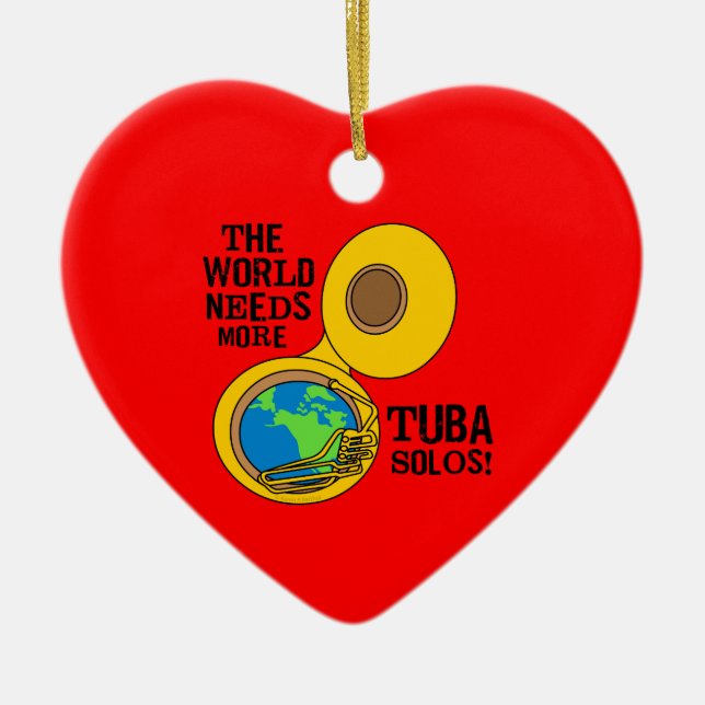 Tuba Solos Ceramic Ornament (Front)