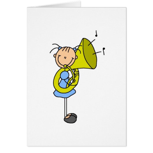 Tuba Stick Figure Card (Front)
