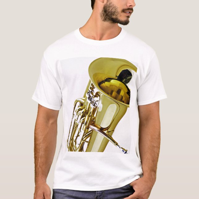 Tuba T Shirt Ready to Customize With Your Words (Front)