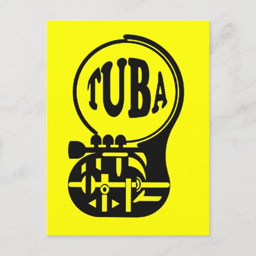 TUBA   Tuba Player Postcard