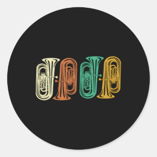 Tuba Tubist Music Tuba Player Marching Band Tuba Classic Round Sticker