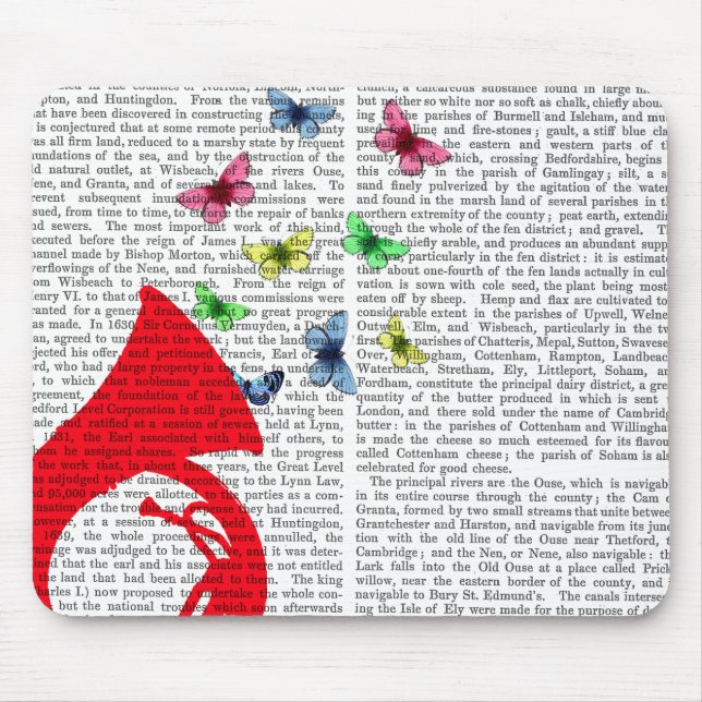 Tuba with Butterflies Mouse Pad (Front)