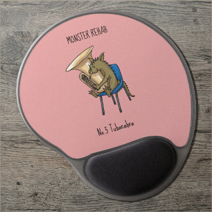 Tubacabra Tuba Player Chupacabra Wordplay Artwork Gel Mouse Pad