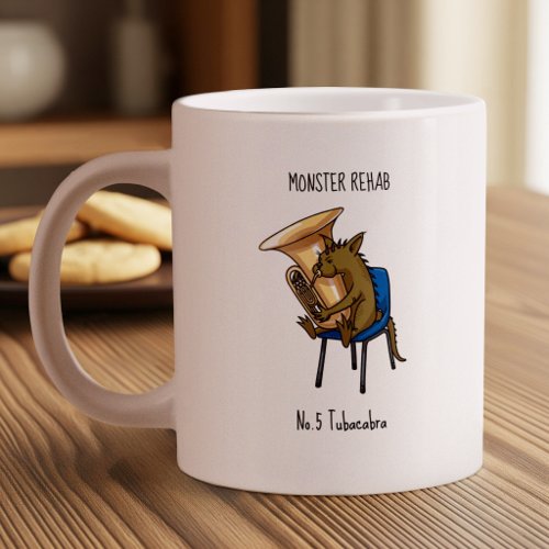 Tubacabra Tuba Player Chupacabra Wordplay Artwork Giant Coffee Mug