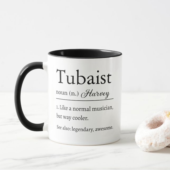 Tubaist Definition Funny Musician Mug (With Donut)