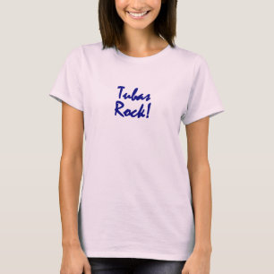 Tubas Rock - Blue Lettering T-Shirt