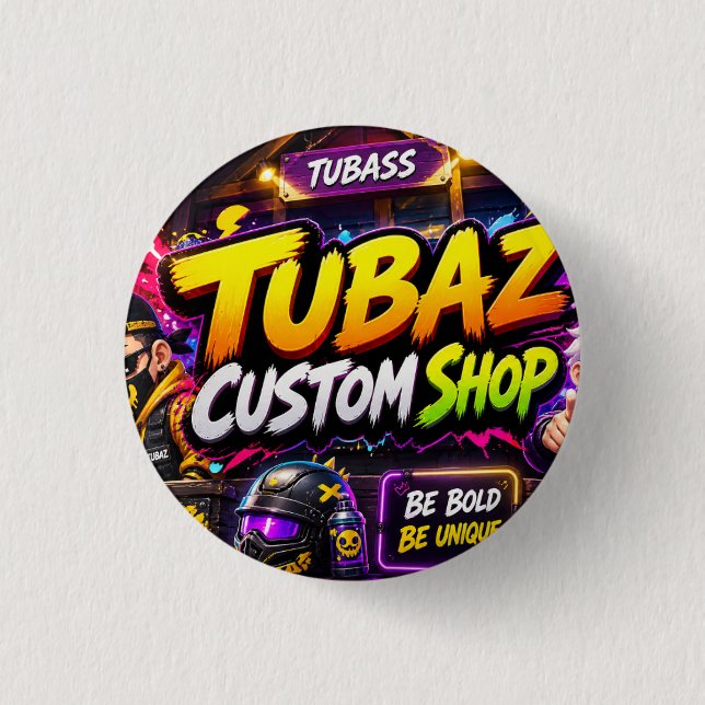 TUBAS Signature Tote Bag Button (Front)