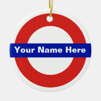 Tube Name Ceramic Ornament