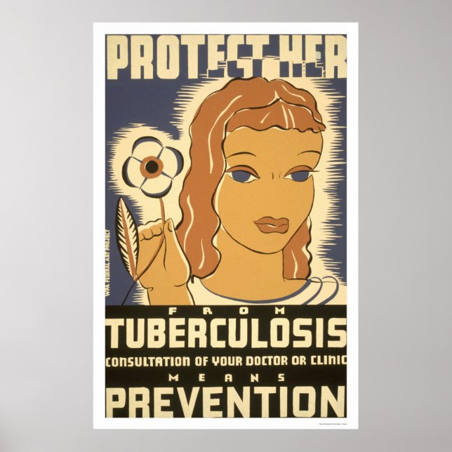 Tuberculosis Prevention 1938 WPA Poster (Front)