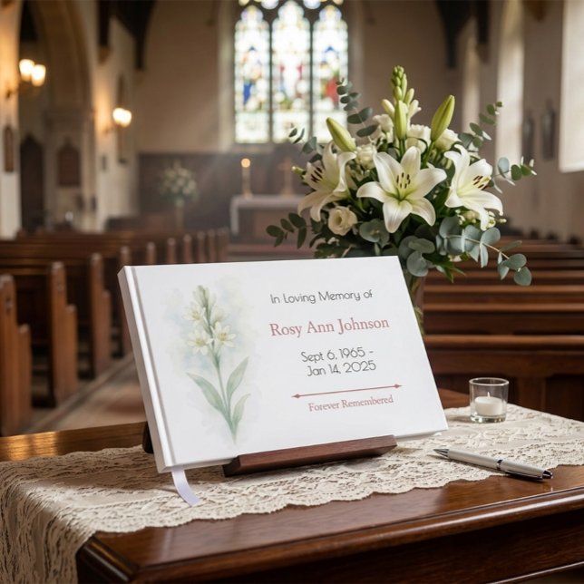 Tuberose Funeral Guest Book – In Loving Memory (Creator Uploaded)