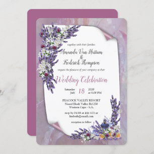 Tuberose & Lavender Blooms Invitation