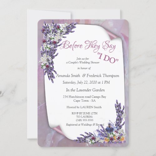 Tuberose  Lavender Blooms Invitation