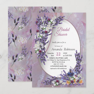 Tuberose & Lavender Blooms Invitation