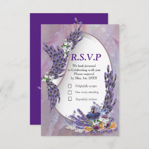 Tuberose & Lavender Blooms RSVP Card