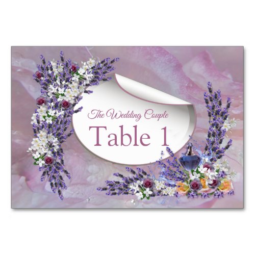 Tuberose  Lavender Blooms Table Number