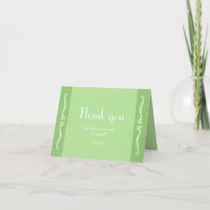 Tuberose Leaves Personalized Party Thank You  Card