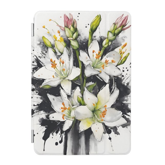 Tuberose - Watercolor flowers iPad Mini Cover (Front)