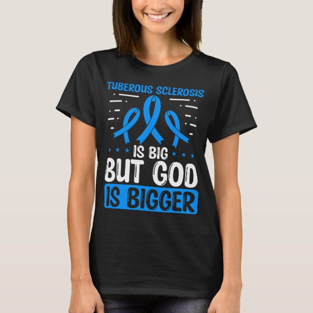 Tuberous Sclerosis Awareness God TSC Ribbon T-Shirt (Front)
