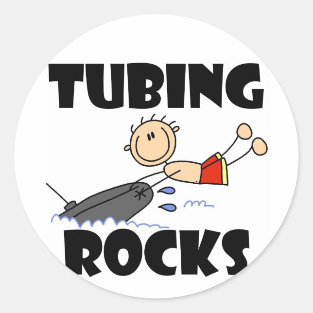 Tubing Rocks T-shirts and Gifts Classic Round Sticker (Front)
