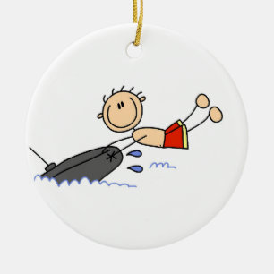 Tubing Stick Figure Ceramic Ornament