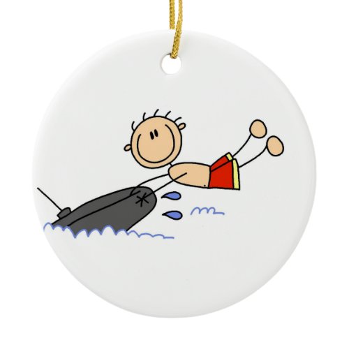 Tubing Stick Figure Ceramic Ornament